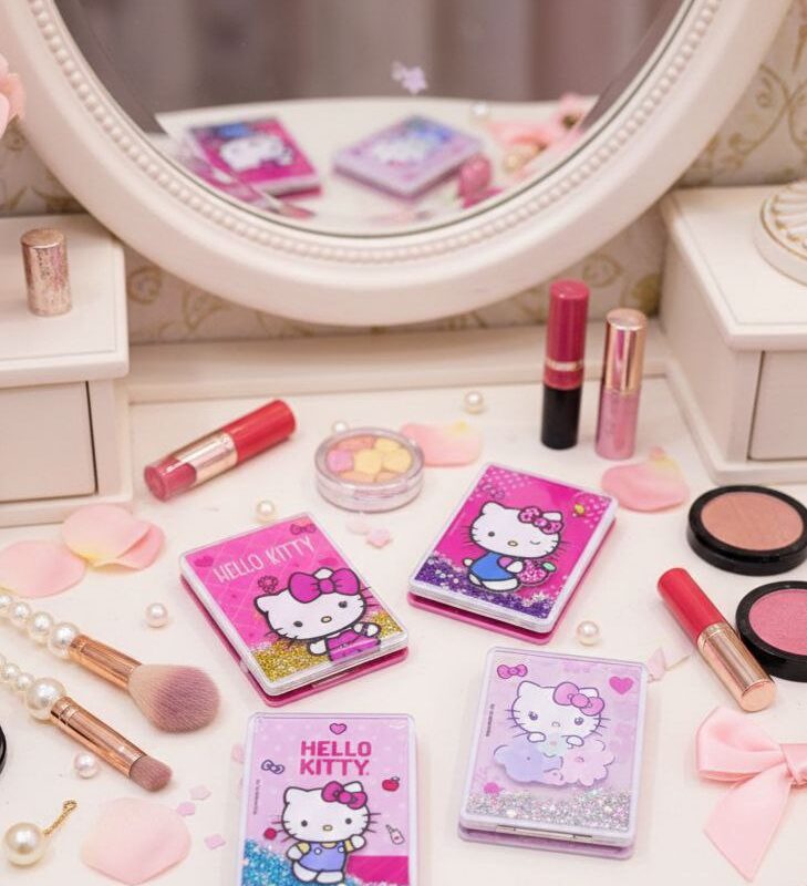 ESPEJO DE MANO CON GLITTER